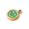 Ion Plating(IP) 304 Stainless Steel Enamel Charms STAS-G351-02G-3