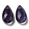 Faceted Teardrop Glass Pendants GLAA-O008-A02-2