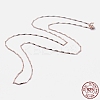 925 Sterling Silver Chain Necklaces STER-F039-45cm-08RG-1