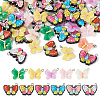 44pcs 11 styles Opaque & Transparent Resin Pendants RESI-TA0001-82-1