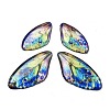 4Pcs Transparent Epoxy Resin Butterfly Wings Pendants RESI-C057-01B-1