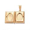 Ion Plating(IP) 316 Surgical Stainless Steel Locket Pendants STAS-N0016-06G-3