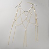 Brass Rhinestone Hair Chain DIY-WH20050-34G-1