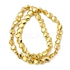 Electroplate Glass Beads Strands EGLA-F166-15-3