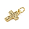 Rack Plating Brass Micro Pave Cubic Zirconia Charms KK-P279-10G-2