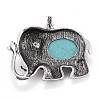 Synthetic Turquoise Big Pendants PALLOY-I214-01AS-2