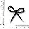 Alloy & Glass Seed Beads Bowknot Chandelier Component Links PALLOY-D359-03G-3