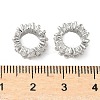 Brass Micro Pave Cubic Zirconia Rondelle Wheel European Beads LS-KK-A254-08P-2