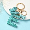 Resin & Acrylic & Faux Suede Tassel Keychain X1-KEYC-YW00119-05-1