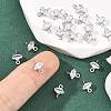 SHEGRACE Brass Pave Cubic Zirconia Horse Eye Connector Charms XGRQ2O435-436A-P-5