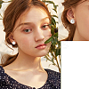 40 Pairs 4 Style Acrylic Imitation Pearl Ball Stud Earrings for Girl Women STAS-DC0004-38-4
