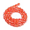 Transparent Electroplate Glass Beads Strands EGLA-A037-T6x8mm-B09-2