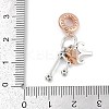 Brass Pendants with Cubic Zirconia European Beads LS-KK-Q015-01C-3