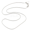Adjustable Slider Brass Boston Link Chain Necklaces for Men Women NJEW-G160-12P-1