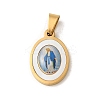 Ion Plating(IP) 304 Stainless Steel Pendants STAS-C103-03G-05-1