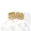 Crown 304 Stainless Steel Open Cuff Ring for Women RJEW-Z083-03G-05-1