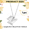 1pc Brass Chain with Alloy Letter Pendants Necklaces NJEW-LP0001-41V-P-2