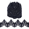 3 Yards Polyester Embroider Flower Lace Trim OCOR-MA0001-47A-1