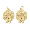 Brass Micro Pave Cubic Zirconia Pendants KK-G544-41G-1