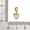 Heart 304 Stainless Steel Rhinestone Pendant Decorations STAS-H202-39G-3