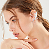 ANATTASOUL 4Pcs 4 Style Alloy Antler Cuff Earrings EJEW-AN0001-30-5