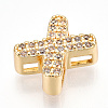 Brass Micro Pave Cubic Zirconia Charms KK-N254-217G-X-2
