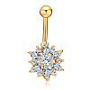 Clear Cubic Zirconia Belly Button Rings WG9960A-01-1