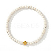 Bohemian Synthetic Howlite Round Beads Stretch Bracelets NO3013-2-1