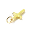 Real 18K Gold Plated Eco-Friendly Rack Plating Brass Enamel Pendants KK-F845-40G-06-2