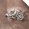 Snake 316 Stainless Steel Non- Piercing Cartilage Earrings AJEW-C044-08B-AS-3