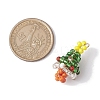 Christmas Theme Glass Seed Beaded Woven Pendants PALLOY-MZ00267-2