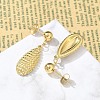 Ion Plating(IP) 304 Stainless Steel Teardrop Dangle Stud Earrings for Women EJEW-A119-16G-3