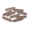 Tibetan Style Rectangle Carved Word Time is What You Make of It Message Links connectors PALLOY-2746-AB-FF-2