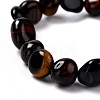 Natural Tiger Eye Beaded Stretch Bracelets BJEW-F414-02C-04-3