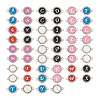 52Pcs 26 Style Alloy Enamel Links Connectors ENAM-YS0001-07-2