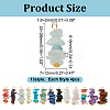 52Pcs 13 Styles Natural Mixed Gemstone Chip Pendants PALLOY-HY00016-2