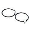 304 Stainless Steel Flattened Big Hoop Earrings for Women EJEW-TAC0017-03EB-2