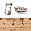 PVD Vacuum Plating & Long-Lasting Plated Brass with Rhinestone Pinch Bails KK-S402-06D-NR-3