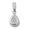 Ion Plating(IP) 304 Stainless Steel Micro Pave Cubic Zirconia Pendants STAS-Z107-02P-03-1