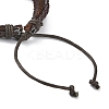 PU Leather & Waxed Cords Triple Layer Multi-strand Bracelets BJEW-G709-02-4