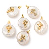 Natural Cultured Freshwater Pearl Pendants LS-PEAR-F008-19G-1