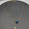 Stainless Steel Blue Planet Pendant Necklaces for Daily Wear and Parties QY7918-3