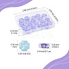 20Pcs Transparent Spray Painted Glass Beads GLAA-FS0002-40B-4