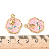 304 Stainless Steel Enamel Pendants STAS-I346-01G-02-3