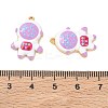 304 Stainless Steel Enamel Pendants STAS-Q119-05G-03-3