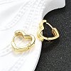Heart Brass Hoop Earrings EJEW-H157-05G-3