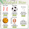 DIY Sport Ball Theme Acrylic Dangle Earrings Making Kit DIY-TA0009-19-4