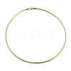 Vacuum Plating 202 Stainless Steel Wire Choker Necklace with Clasp NJEW-H011-08G-1