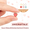 6Pcs 3 Colors 304 Stainless Steel Enamel Charms STAS-UN0032-92-2