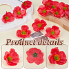 80Pcs Cloth Artificial Flower Heads AJEW-GA0009-23-3